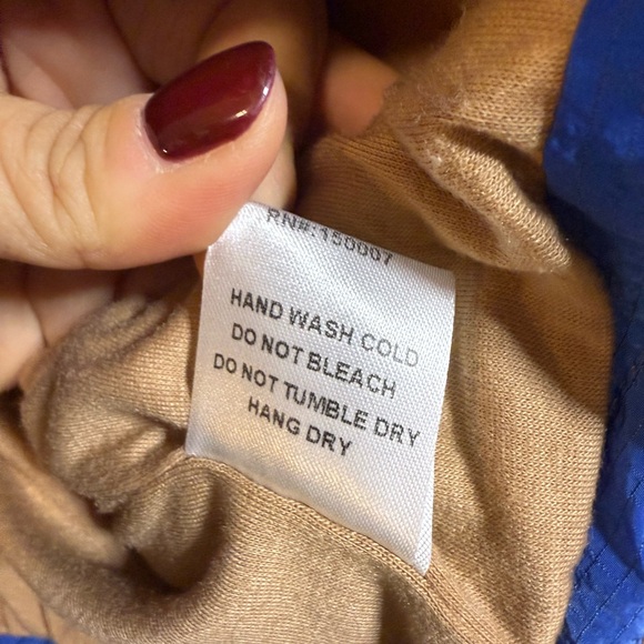 Veveret Women's Tan and Blue Puffer Pullover Jacket Small - Picture 7 of 10